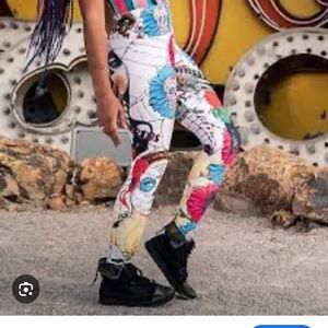 SJC Sport Couture Women’s Legging Size Medium Day of the Dead